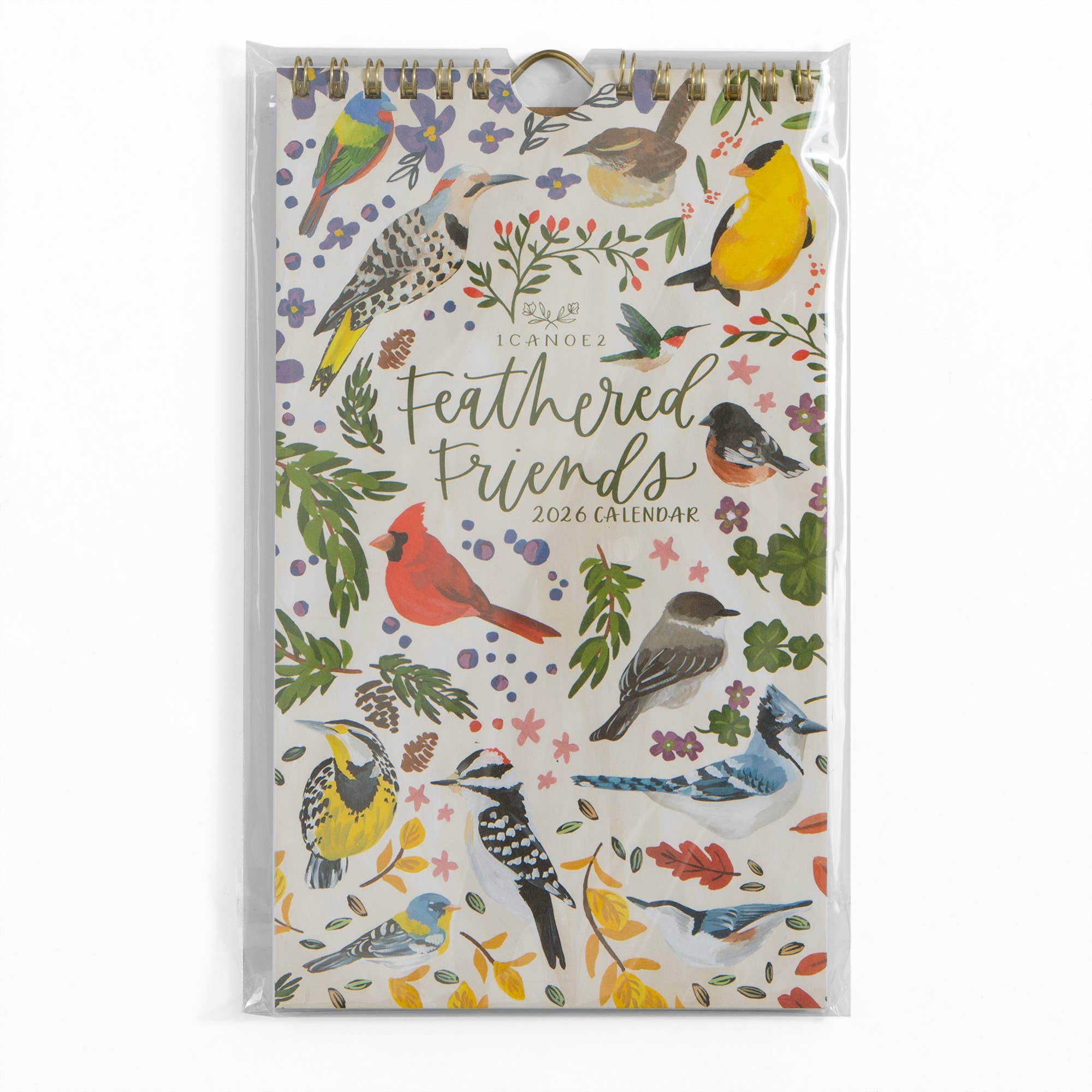 1canoe2 | One Canoe Two Paper Co. - Wholesale Calendar - 2026 Feathered Friends Birds Petite Wall Calendar6