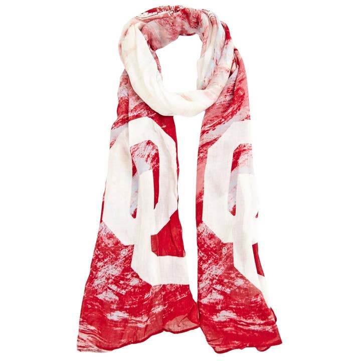Oklahoma Sooners Watercolor Scarf for wholesale by Emerson Street Clothing Co Collegiate Shop