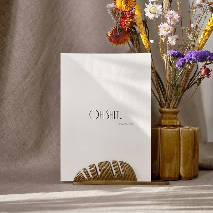 “Oh Shit” card for wholesale by Cléo Lebrun - Atelier d'art