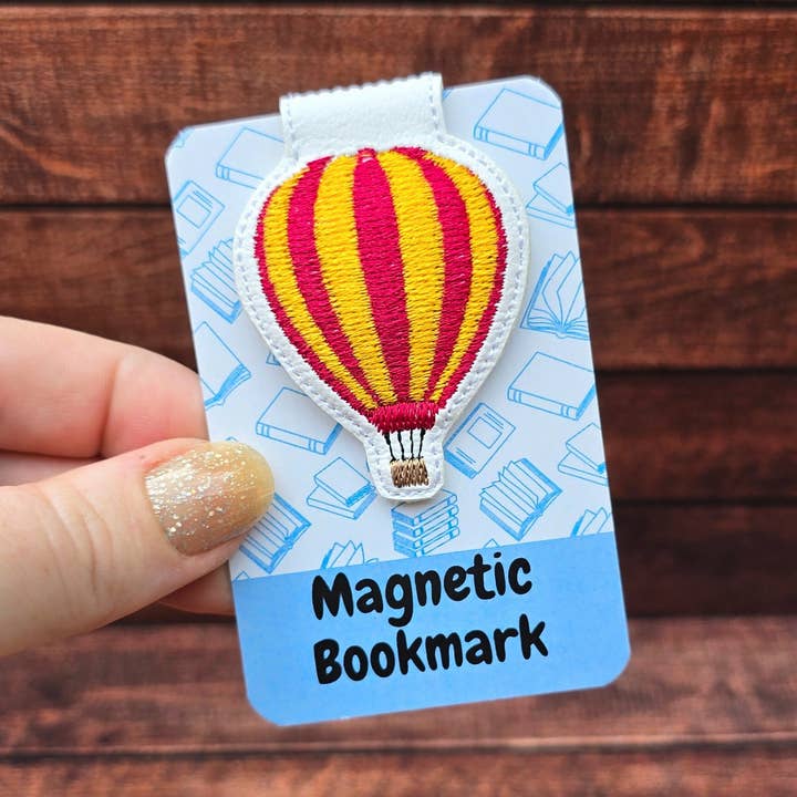 Hot Air Balloon | Embroidered Magnetic Bookmark for wholesale by Laurel Cottage Crafts