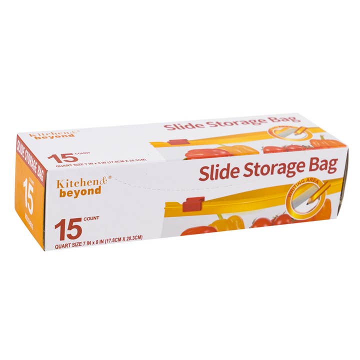 Slide Storage Bag - 7''x8'' - Quart Size - 15 Count for wholesale by Deluxe Import Trading