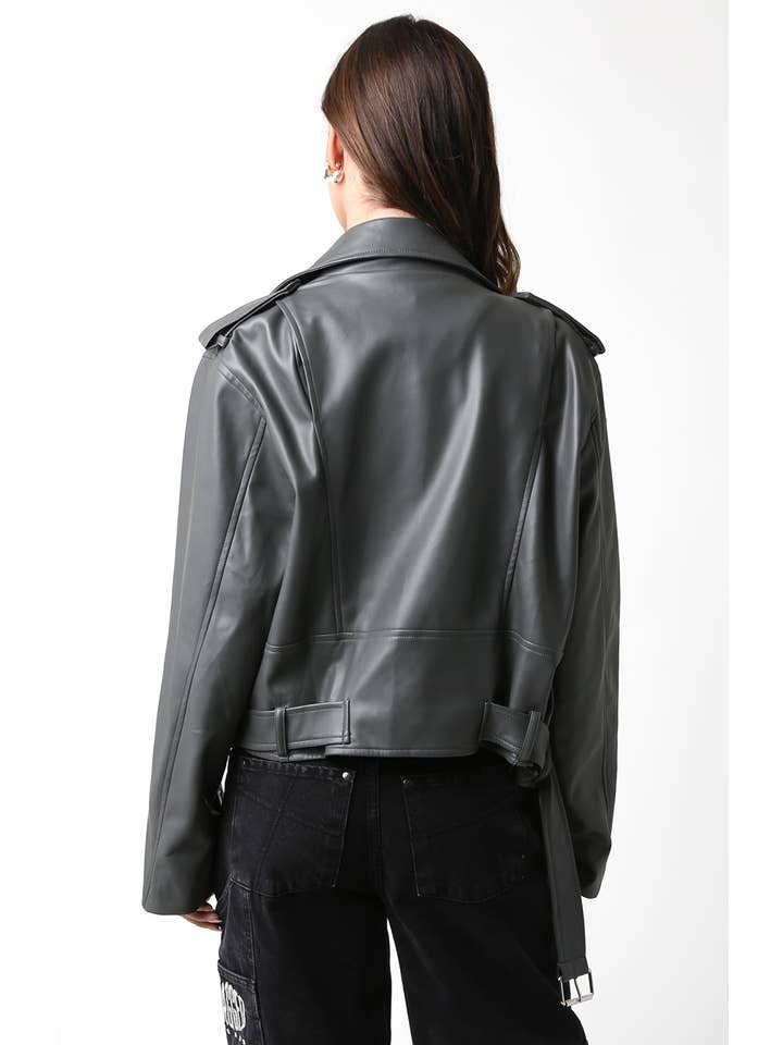 Olivaceous - Wholesale Jacket - Women's - Emery PU Jacket2