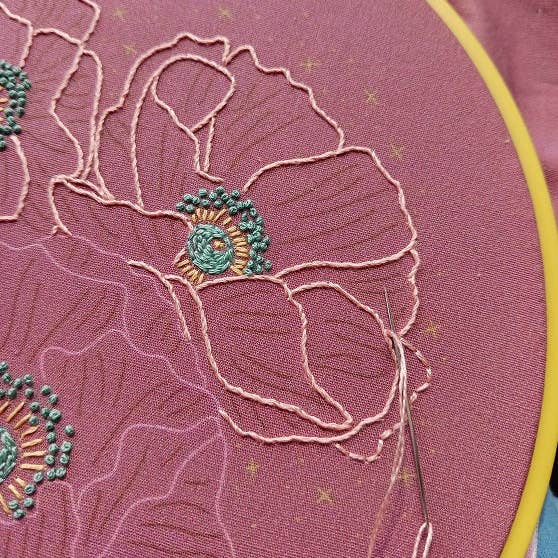 cozyblue handmade - Wholesale Embroidery/Cross Stitch Supplies - cosmic poppies embroidery kit