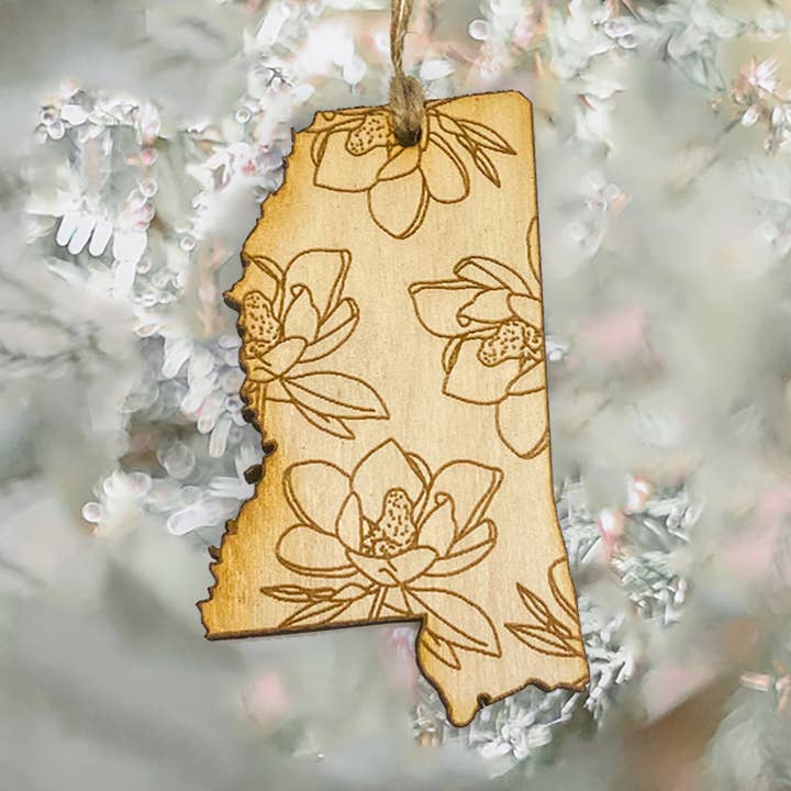 Mississippi State Flower Ornament for wholesale by Two Peas Paper Co.