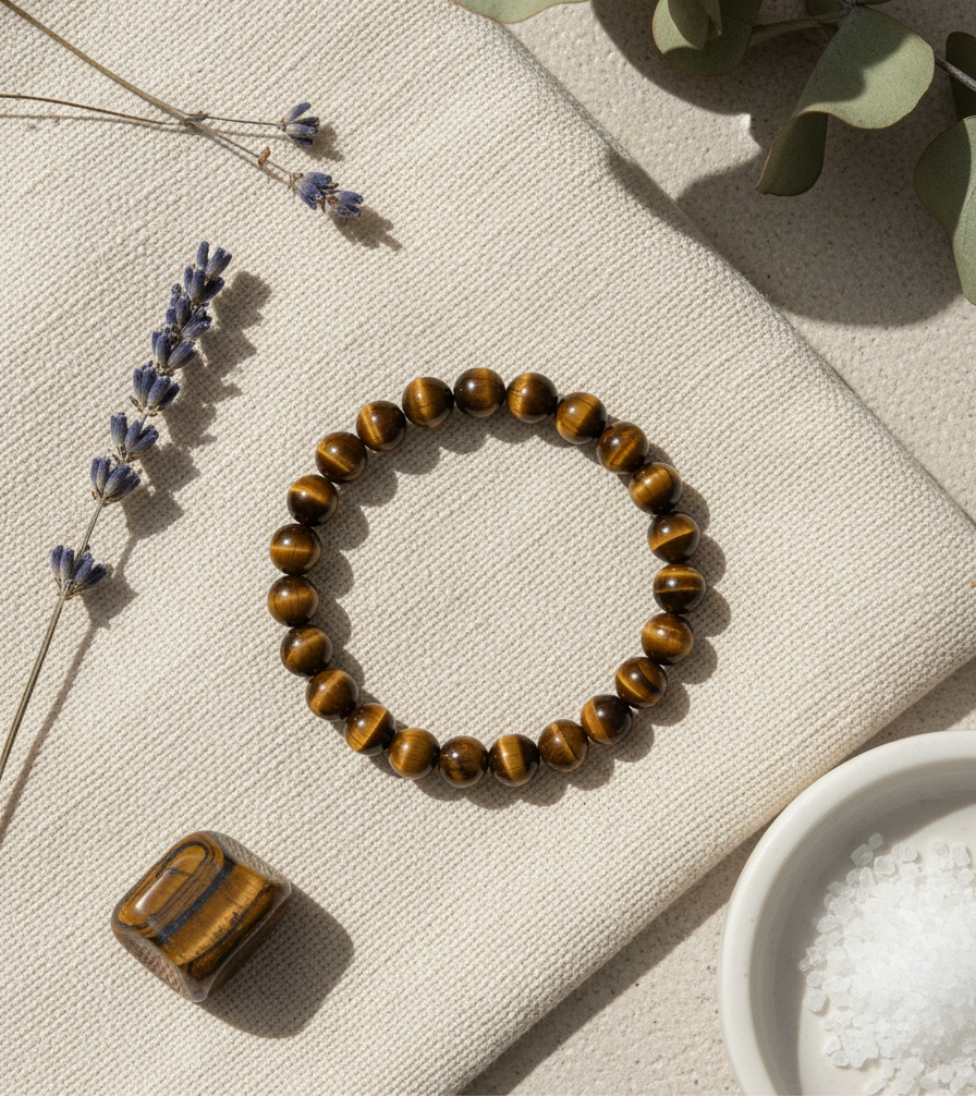 KENDI AMANI - Wholesale Beaded Bracelet - Jasiri Tiger Eye Beaded Bracelet – Timeless Stretch Bracelet for Layered or Solo Wear2
