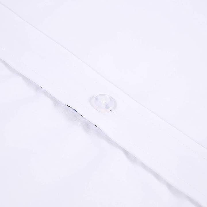 Rodeo Clothing - Wholesale Buttoned-down shirt – Men's - Mens Dress Shirts Wrinkle Free Regular Long Sleeve Shirts - WHITE1