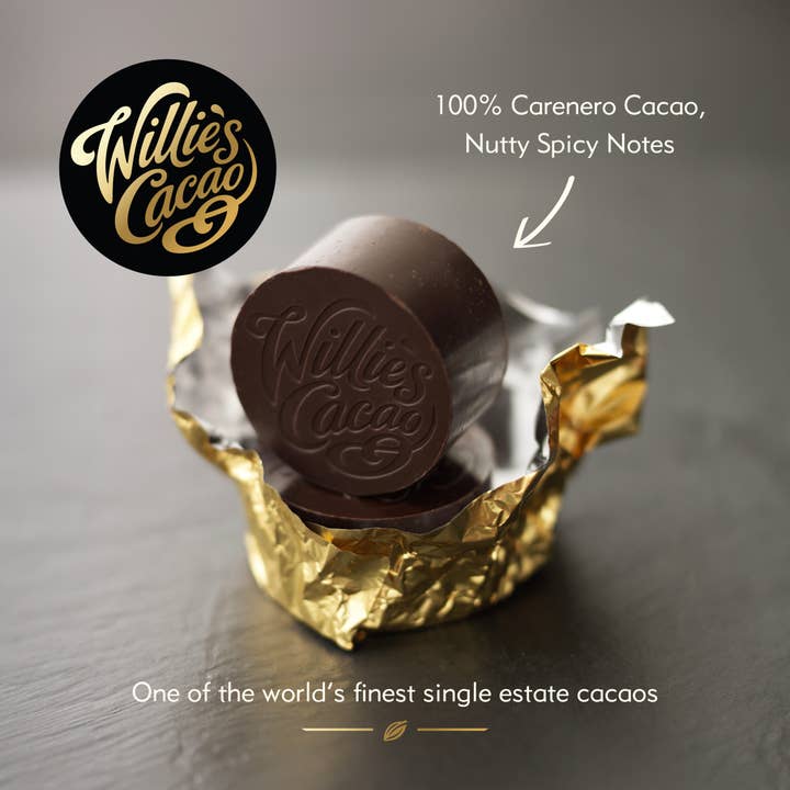 Willie's Cacao - Wholesale Baking Chocolate - 100% Carenero Cacao. Nutty, spicy notes. Vegan. 180g2