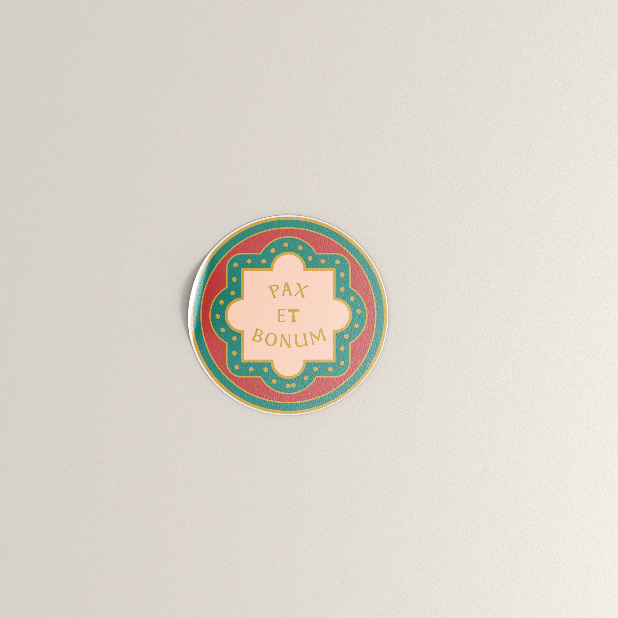 Recetas PSD, LLC - Venta al por mayor Pegatina - Adhesivo ecológico Pax et Bonum, color verde1