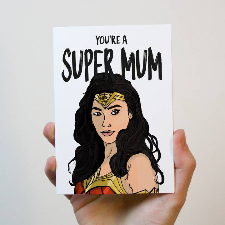 Super Women Mother's Day Card for wholesale by Freckle and Specs