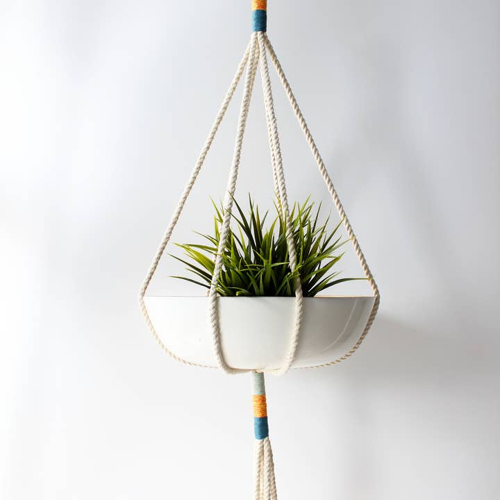 Freefille Market - Venta al por mayor Macetas colgantes - Colgador para plantas macramé, bloque de color