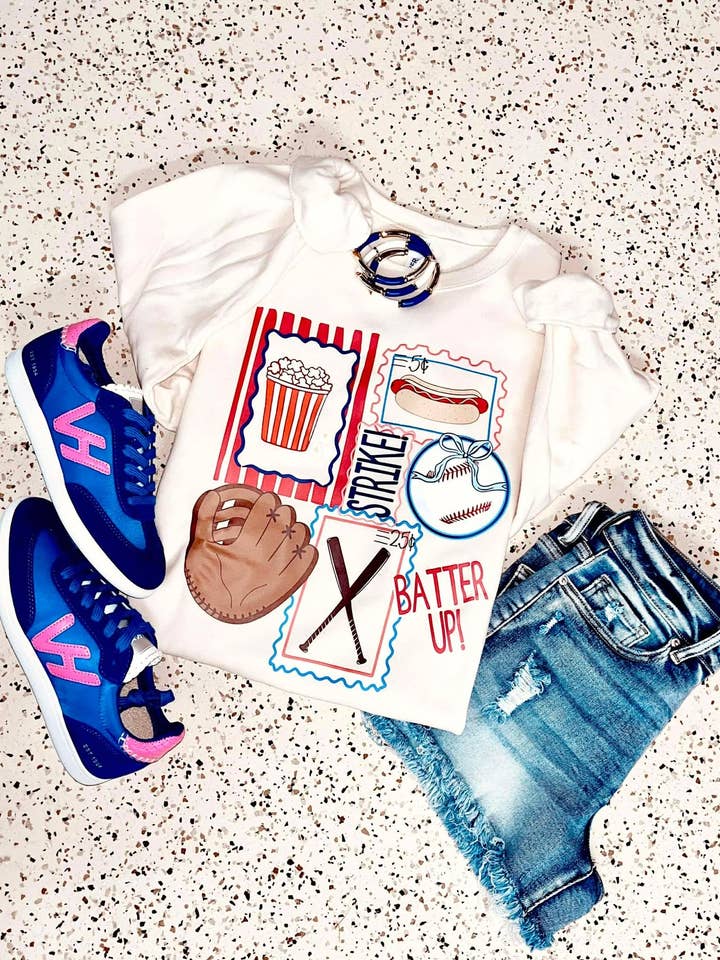 Batter Up Baseball DTF T-Shirt für den Großhandel von Dash Forward Wholesale