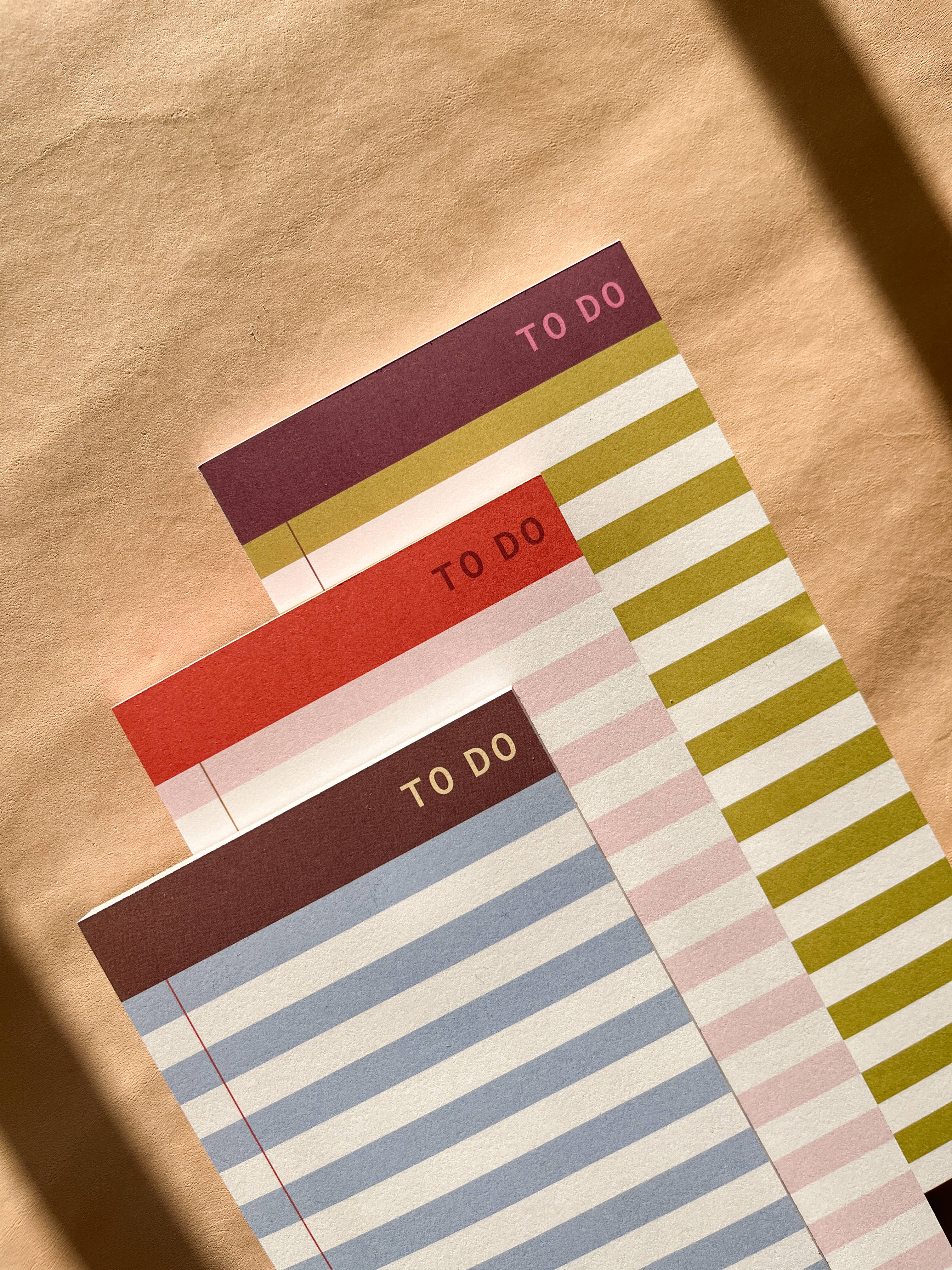 Fin Studio - Wholesale Notepad - Striped To-Do List Pad / DL Size5