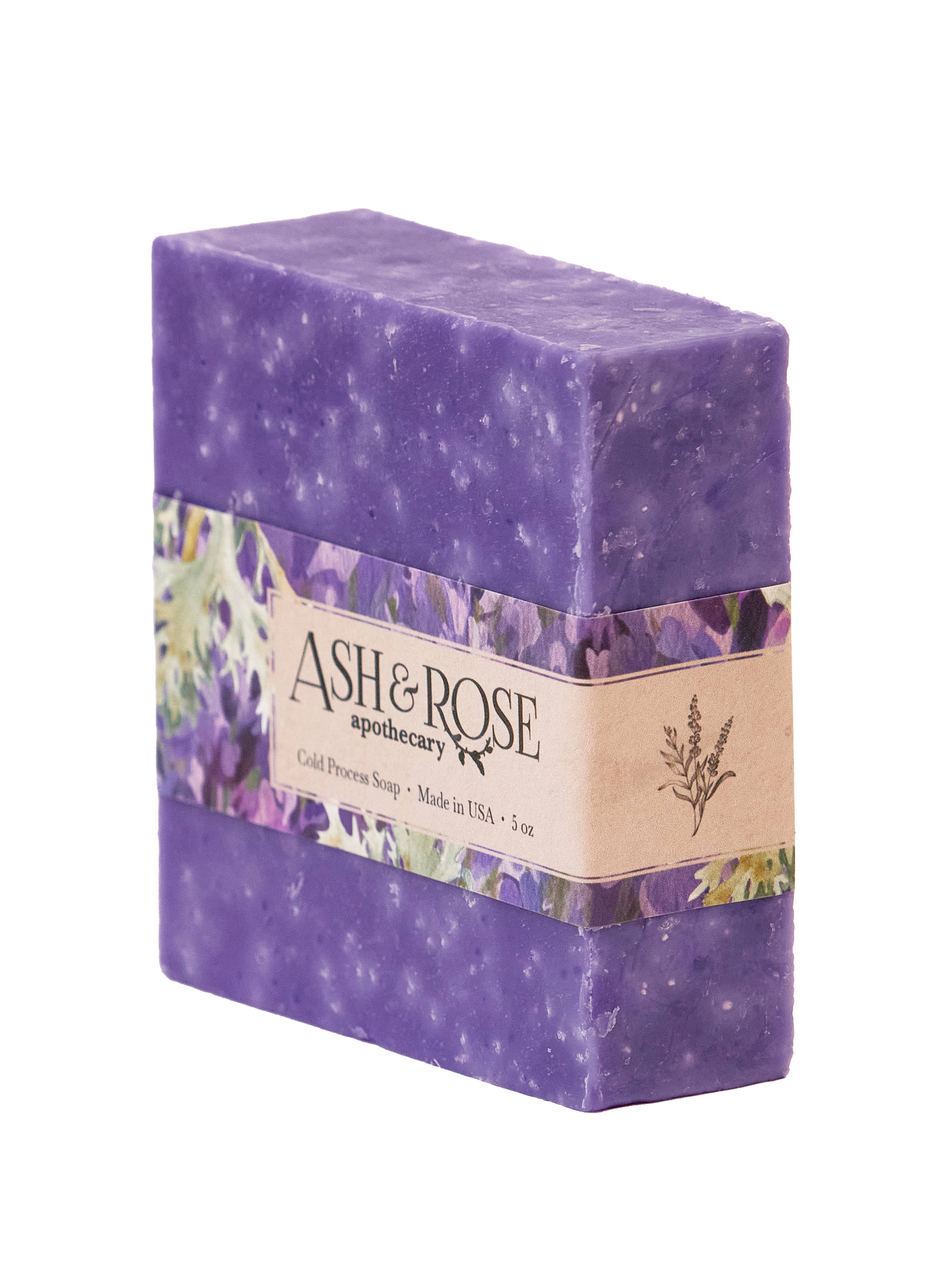 Ash & Rose - Wholesale Bar Soap - Lavender Oak Moss Soap Scrub Bar4