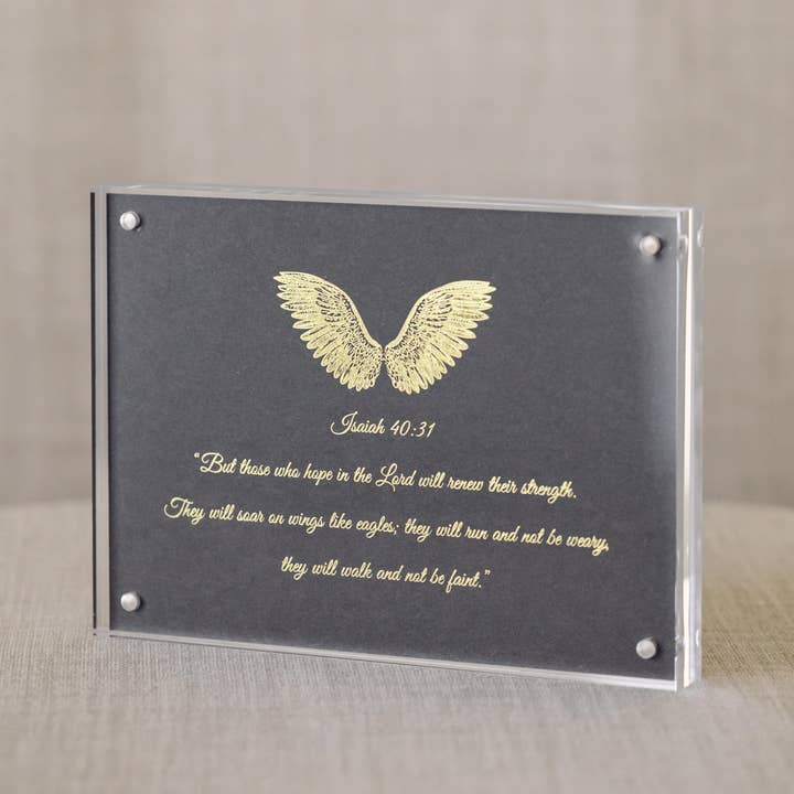 Scripture Frame (5x7 Horizontal) - Isaiah 40:31 for wholesale by Madison Sterling