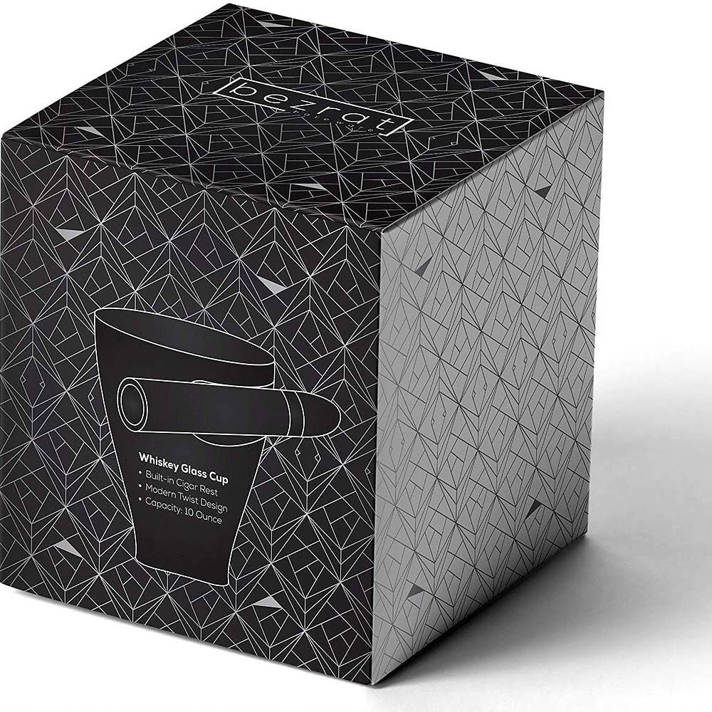 Bezrat - Wholesale Cocktail/Liquor Glass - Cigar Holder Glass, Old Fashioned Whiskey Tumbler3