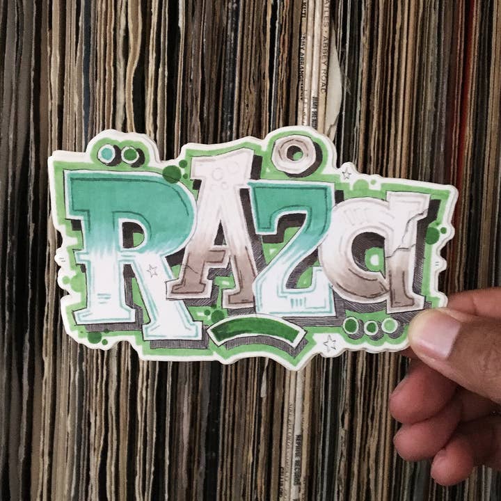 Pegatina Raza para venta al por mayor de Art of Robert Liu-Trujillo