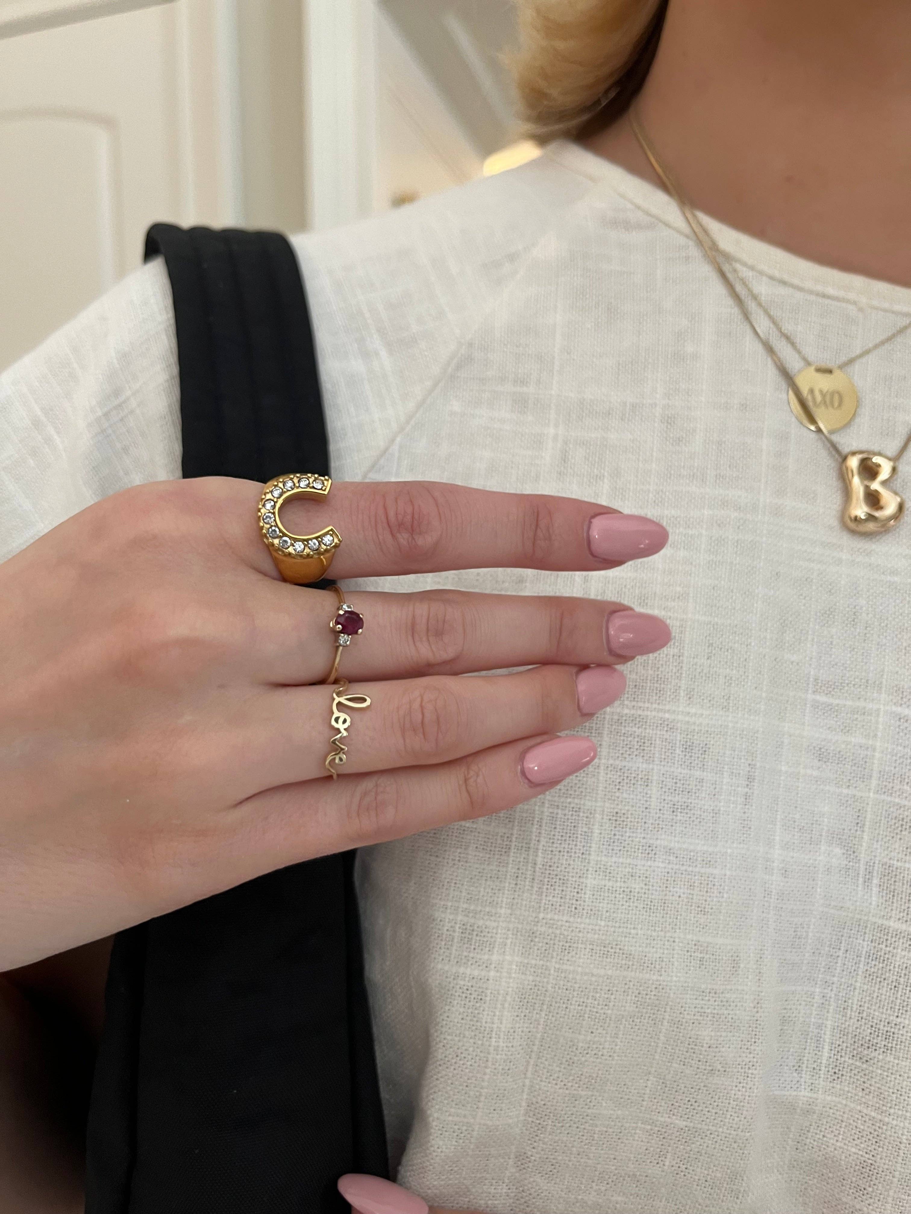 TNT Goods - Wholesale Band/Stacked Ring - Lucky U Horseshoe Ring3