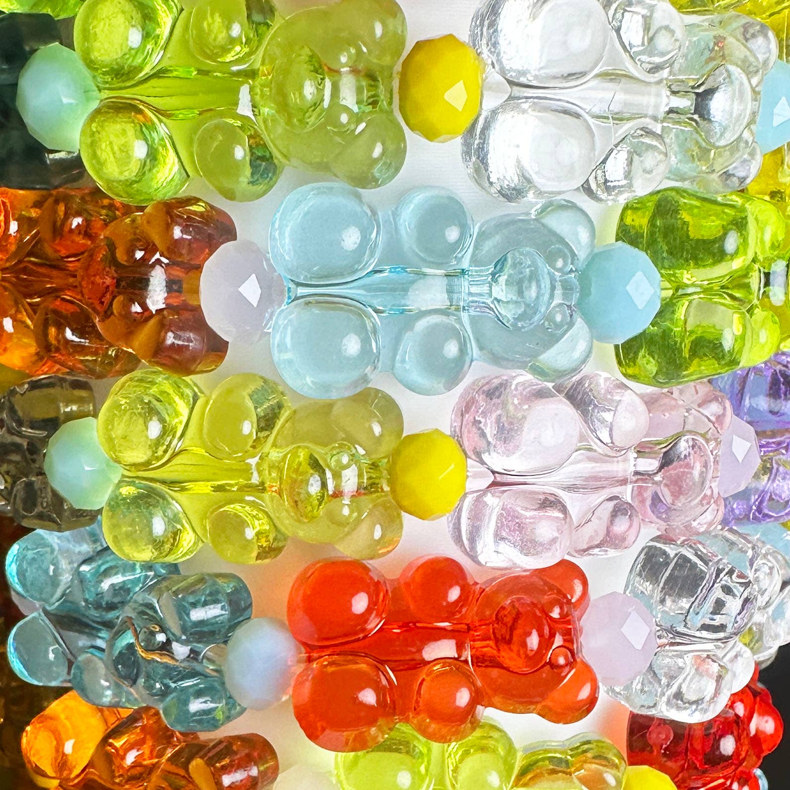 Stratus - Wholesale Beaded Bracelet - Kids - All the Gummy Bears Stretch Bracelet Stack!1