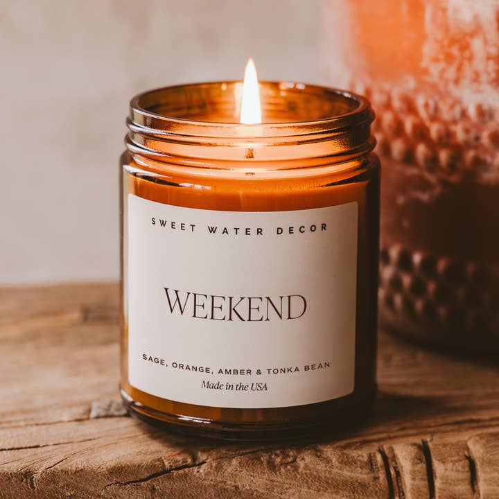 Weekend 9 oz Soy Candle - Home Decor & Gifts for wholesale by Sweet Water Decor