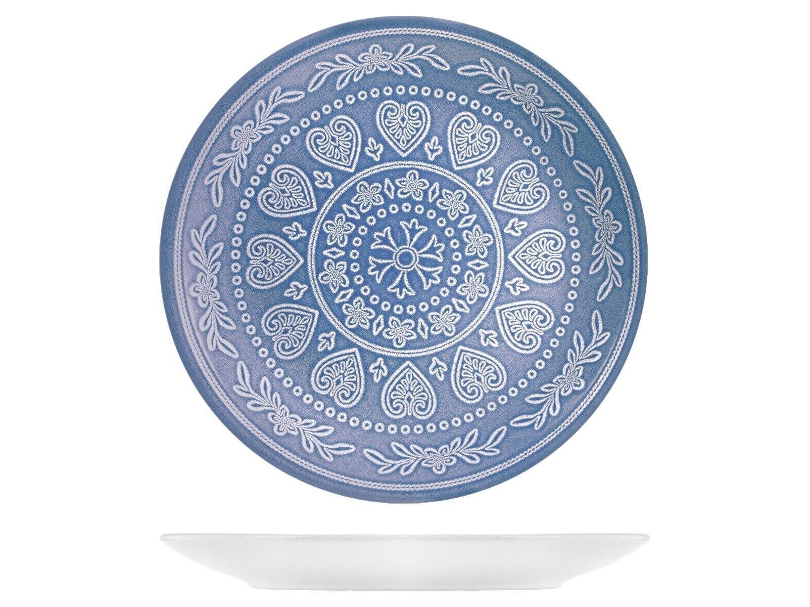 H&H - Wholesale Dinner Plate - Karma Flat Plate in Pastel Tone Stoneware 27 cm2