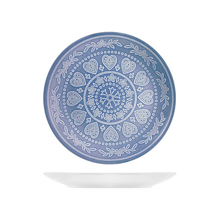 H&H - Wholesale Dinner Plate - Karma Flat Plate in Pastel Tone Stoneware 27 cm2