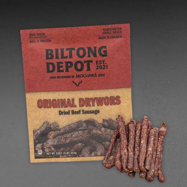 Original Dried Beef Sausages 8oz for wholesale by Biltong Depot