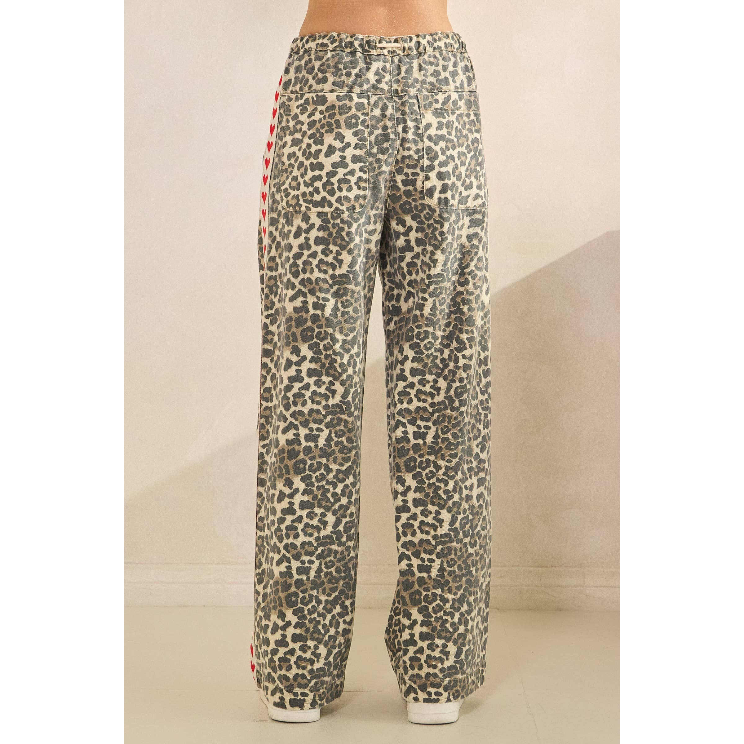 Veveret – wholesale Pants – Women's – Leopard Printed Striped Wide Legged Pants18
