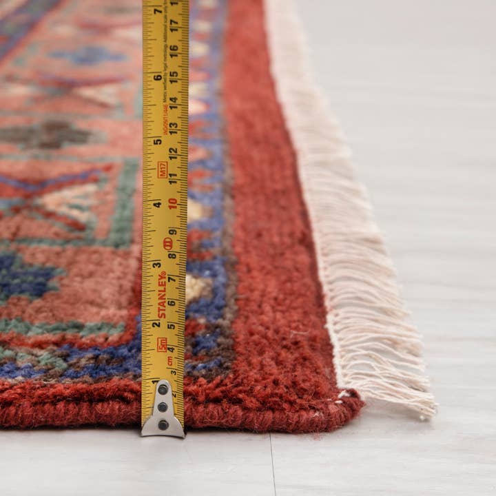 Aesthetic Homes LLC - Wholesale Area Rug - Red Rust Blue Persian Wool Rug, Hand Knotted G-125076