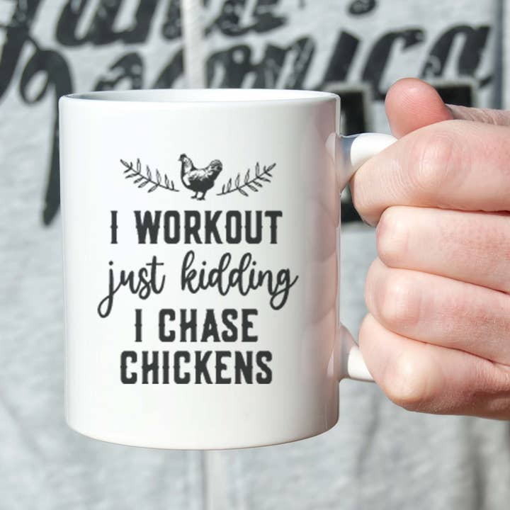 Canary Road - Vente Tasse à café - Mug I Chase Chickens, tasse à café Chicken Lover, cadeau drôle