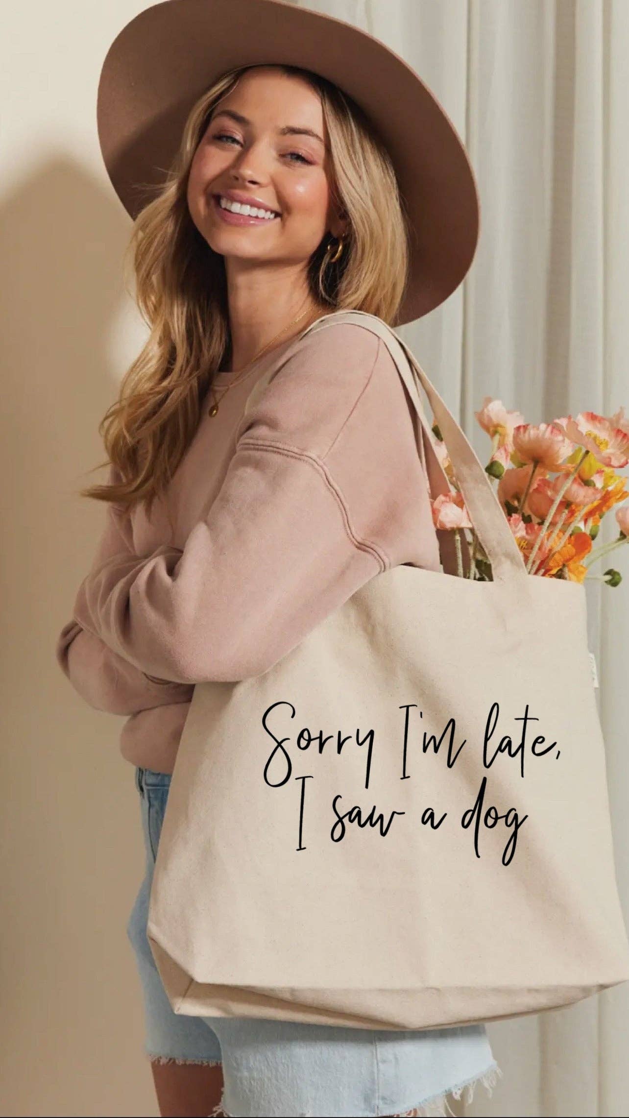 Ruff N' Fluff - Wholesale Tote Bag - Women's - Sorry I'm Late Tote1