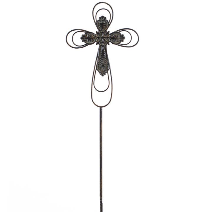 Oak Street Wholesale - Wholesale Garden/Lawn Stake - Mini Cross Stake