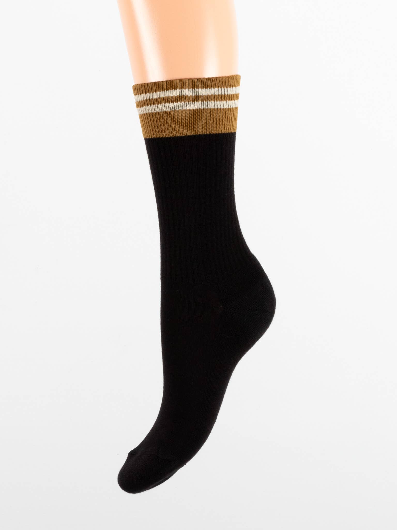 Calze Yemega – Großhandel Socken – Damen – Damen-Socken mit geripptem und gestreiftem Bund4