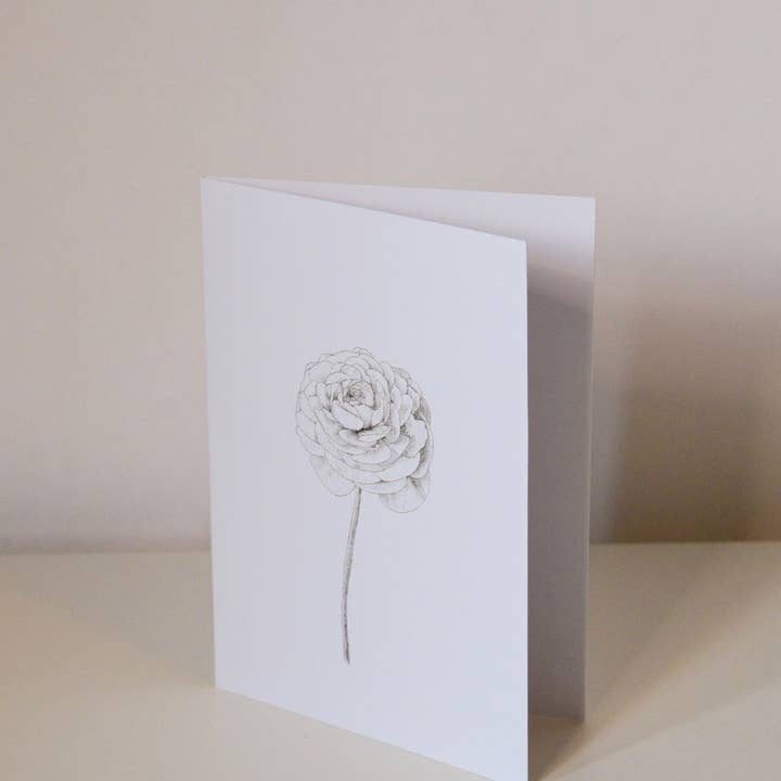 Sam Callery Art - Wholesale Everyday Greeting Card - Ranunculus Stem Greeting Card