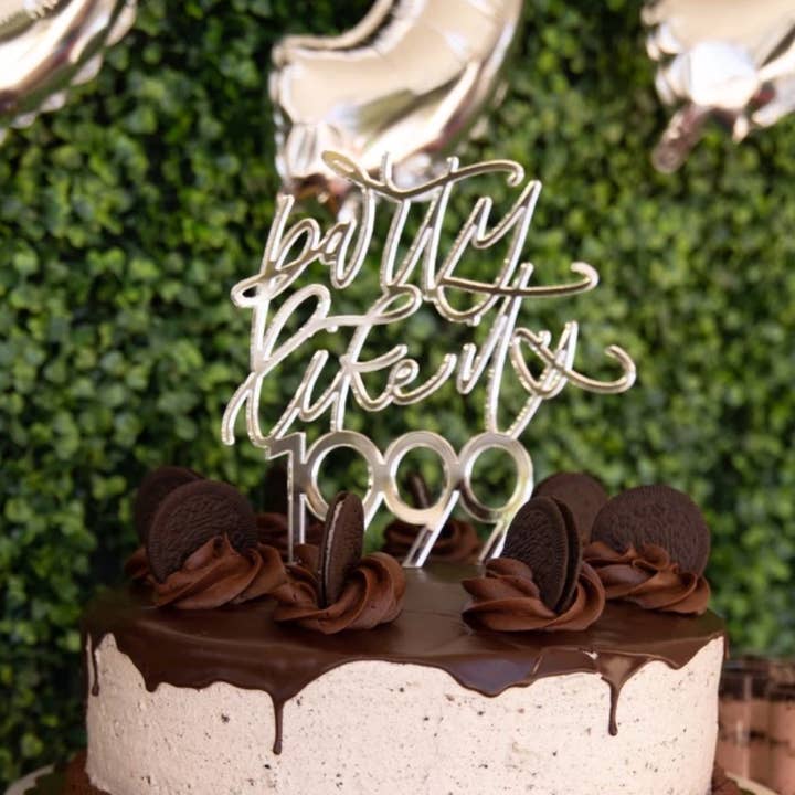 Décoration de gâteau découpée au laser — Party Like it's 1999 pour la vente par Carly Allred Studio