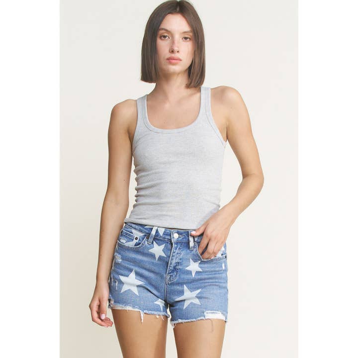 HIGH RISE DISTRESSED SHORTS for wholesale by Mica Denim
