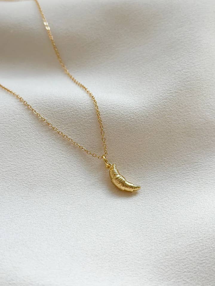 18k Gold Croissant Pendant Necklace for wholesale by Ellis Grey Jewellery