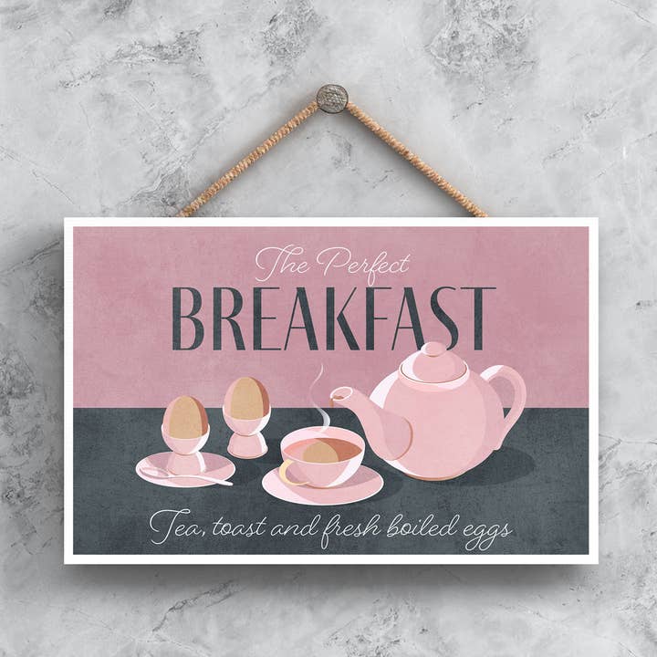 P0007 - La décoration de cuisine parfaite pour le petit déjeuner, le thé et les œufs pour la vente par Vivid Squid Wholesale