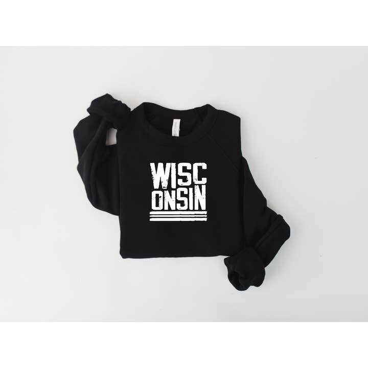 Wisc-onsin Crew Sweatshirt for wholesale by Autumn Rose Co.