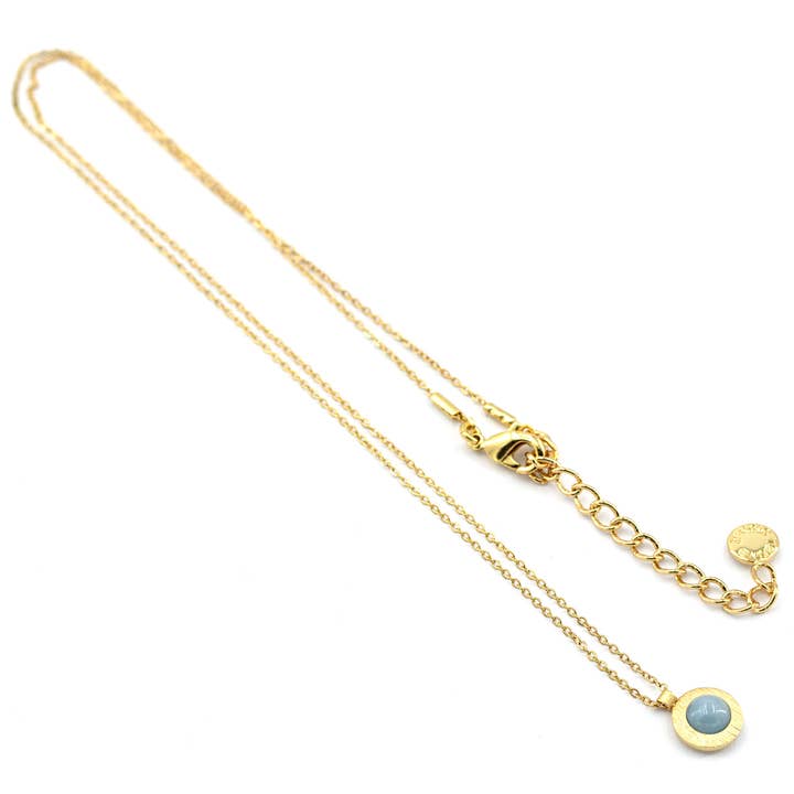 Collier Bohème 12 - Collier délicat avec petit pendentif en verre pour la vente par Sergio Engel jewellery