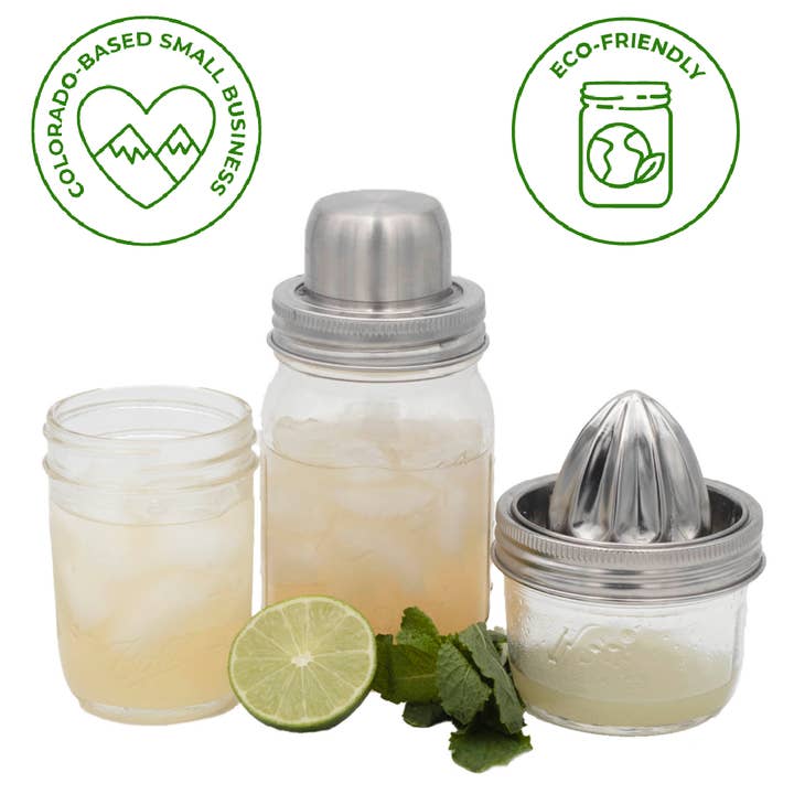 Mason Jar Lifestyle - Wholesale Drink Lids - Stainless Steel Juicing Lid for Wide Mouth Mason Jars