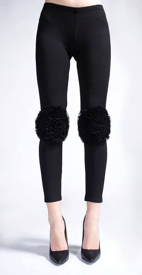 RALELE EOOD – wholesale Fashion leggings – Women's – Women Ruffle Leggings, Mall Goth Skinny Pants1