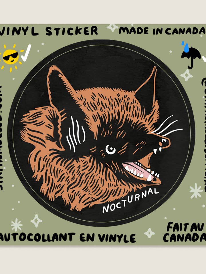 Autocollant Nocturne | Autocollant en Vinyle Imperméable pour la vente par Stay Home Club