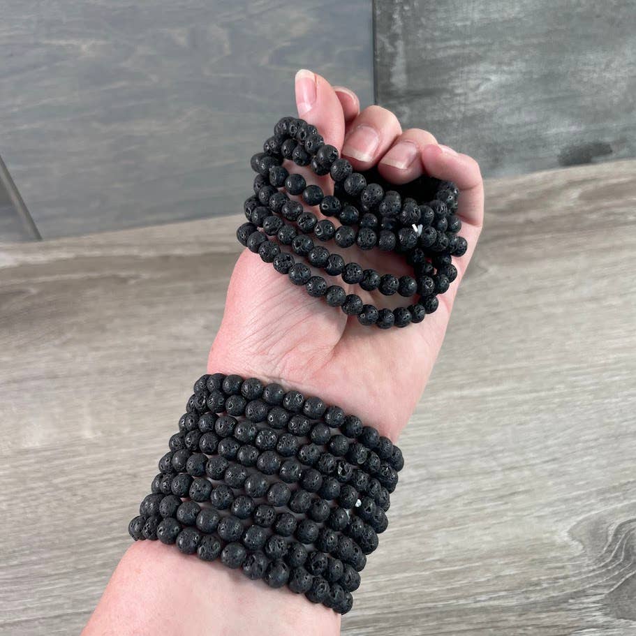 Keystone Crystals - Wholesale Beaded Bracelet - Gemstone Beaded Stretch Bracelets 6mm  – Bulk Jewelry 63