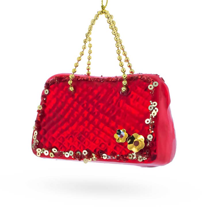 Red Purse Glass Ornament for wholesale by BestPysanky