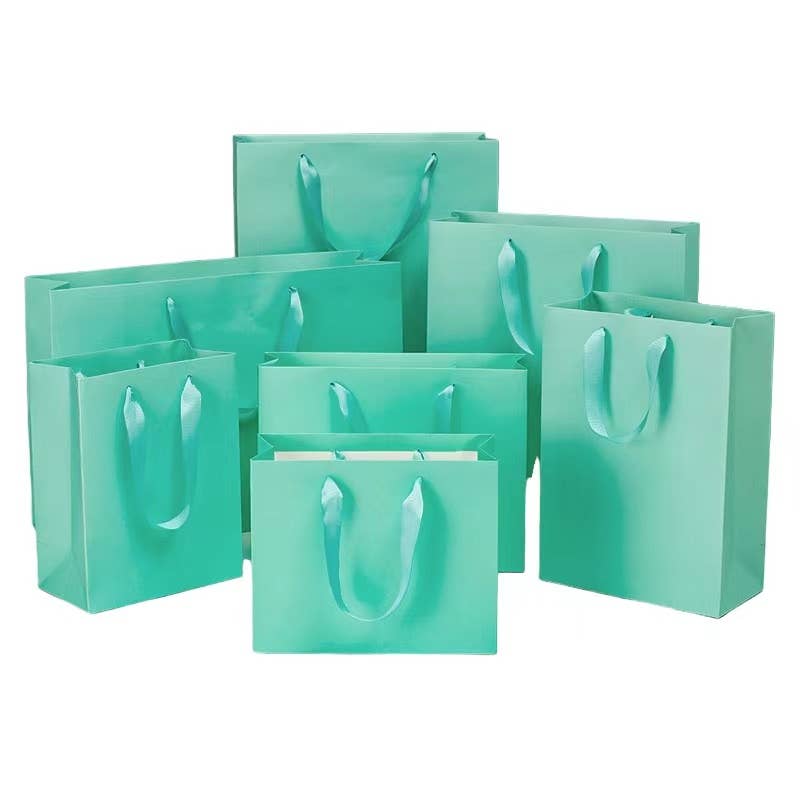 Zakka - Wholesale Gift bag - 50pcs Retail Paper Shopper Shopping Bag Tote 6"W x 2"D x 8"H2