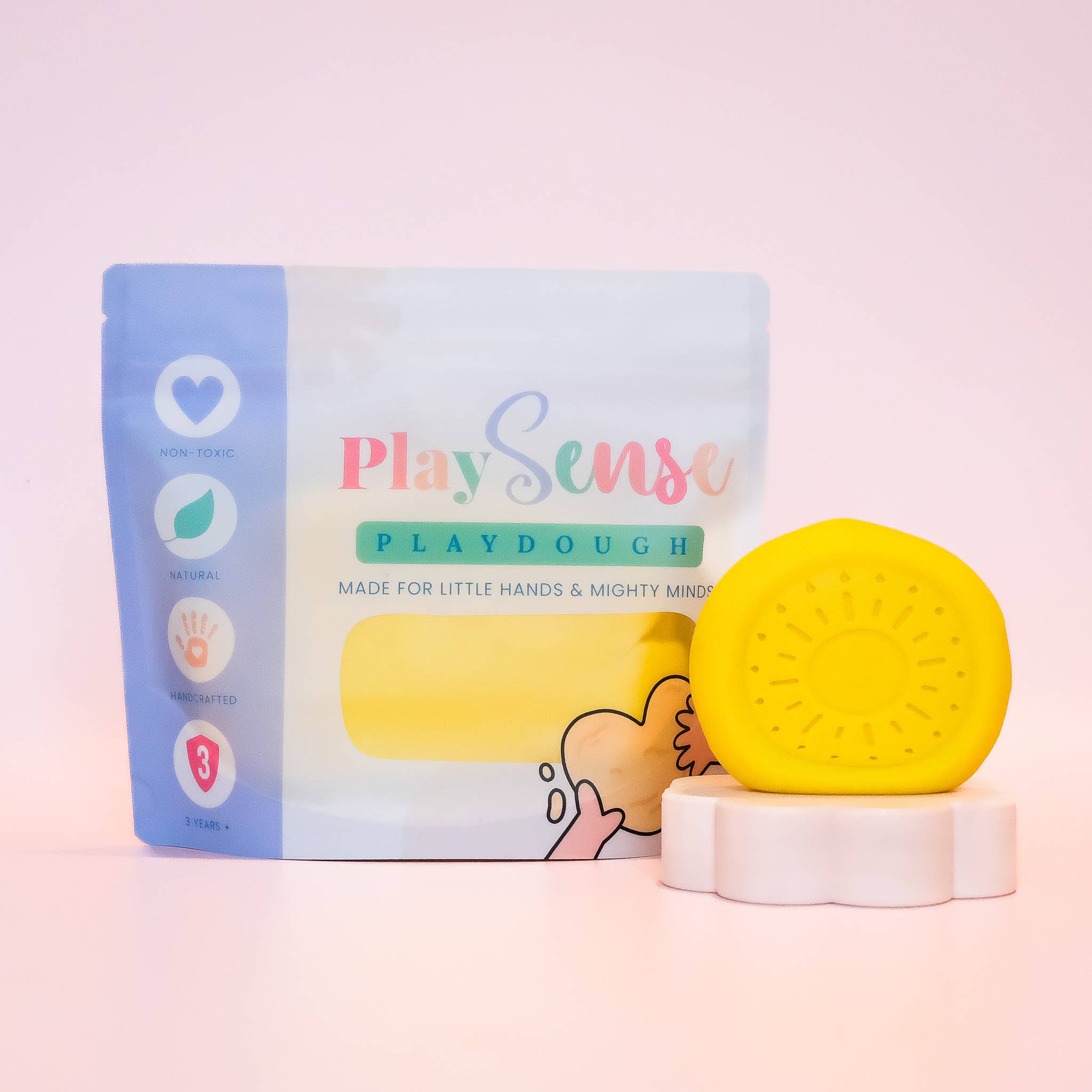 Play Sense - Venta al por mayor Masilla/limo - Niños - Jugar con masa sensorial | Amarillo pastel | Aroma de Banana Paddlepop0