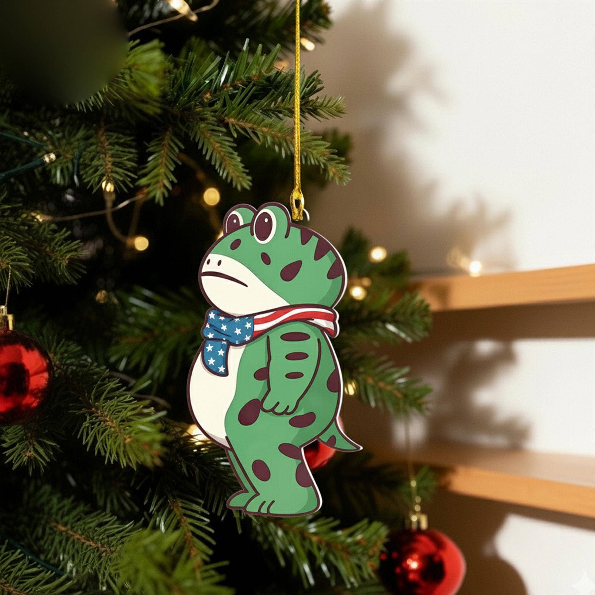 Embrova – Ornamento por atacado – Ornamento de Acrílico Sapo de Portland, Decoração de Ornamento Meme de Sapo0