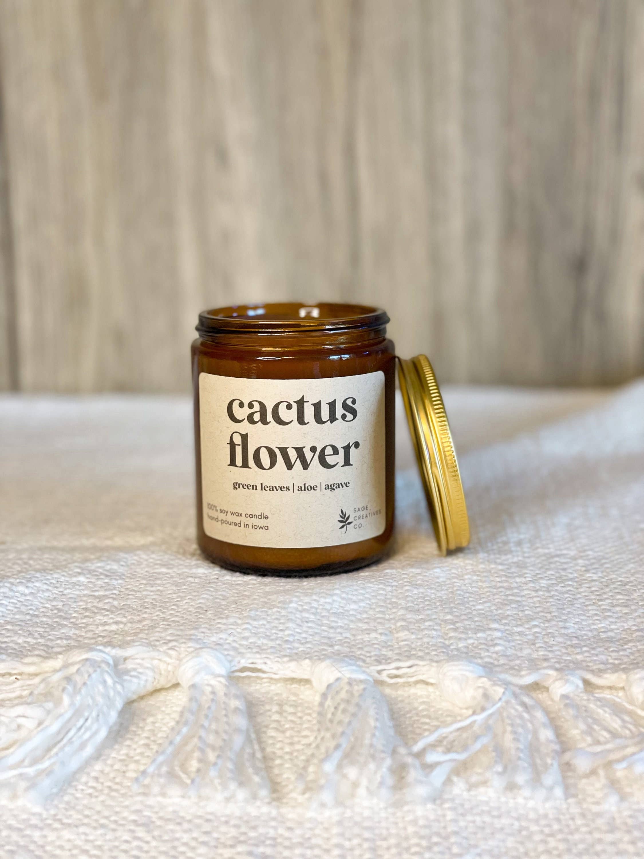 Sage Candle Co. - Wholesale Jar/Filled Candle - Cactus Flower - 100% Soy Wax Candle