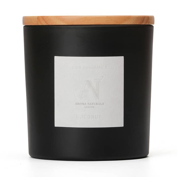 Frosted Decadence Scented Candle, Coconut, Long-Lasting Burn for wholesale by Aroma Naturals