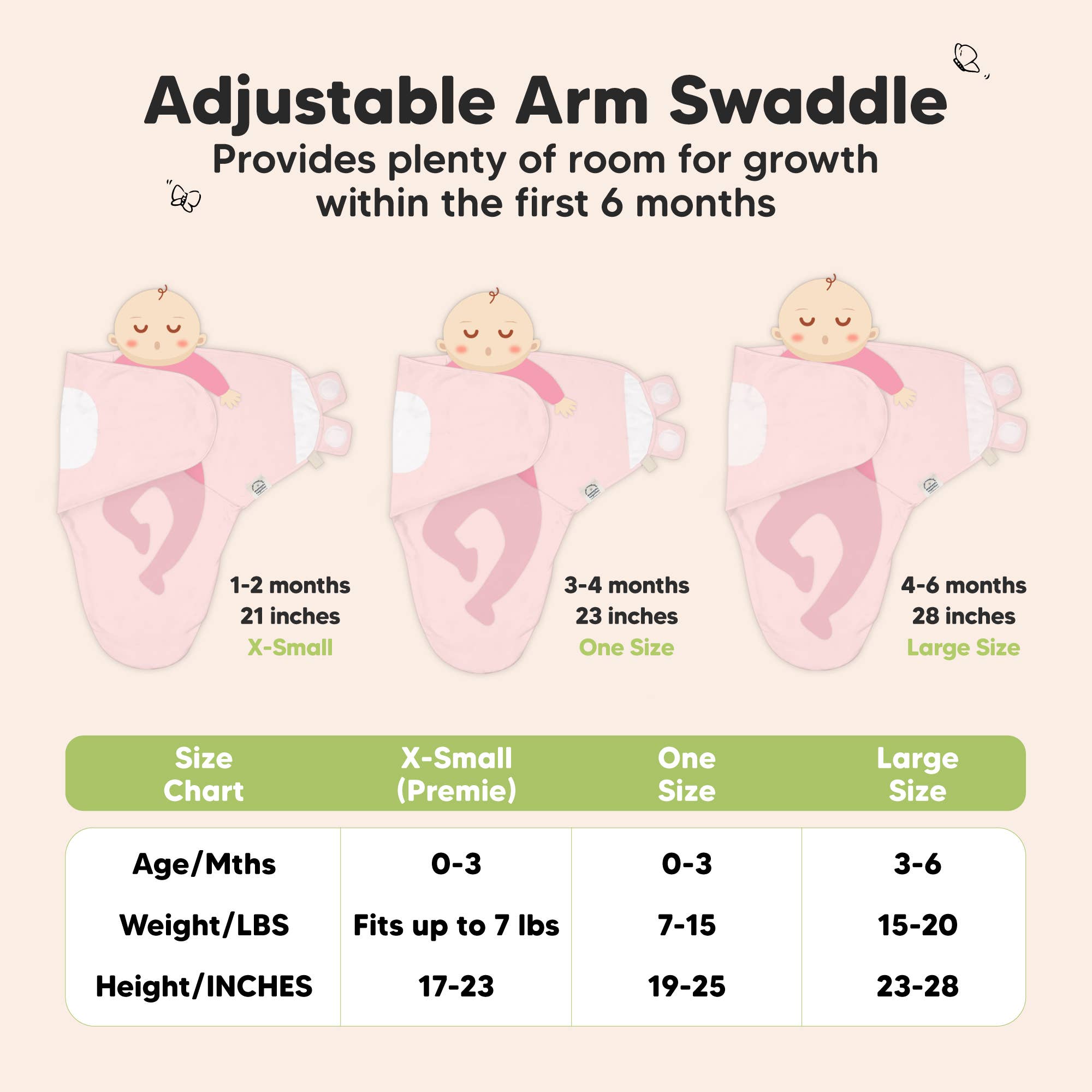 Candy 3pk Soothe Baby Swaddles 0-3 Months, Sleep Sack for Newborns for wholesale on Faire5